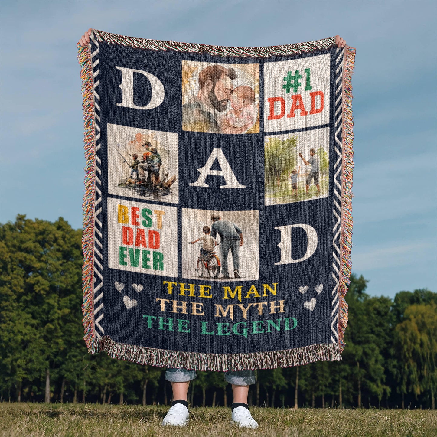 Best Dad Ever - Woven Blanket